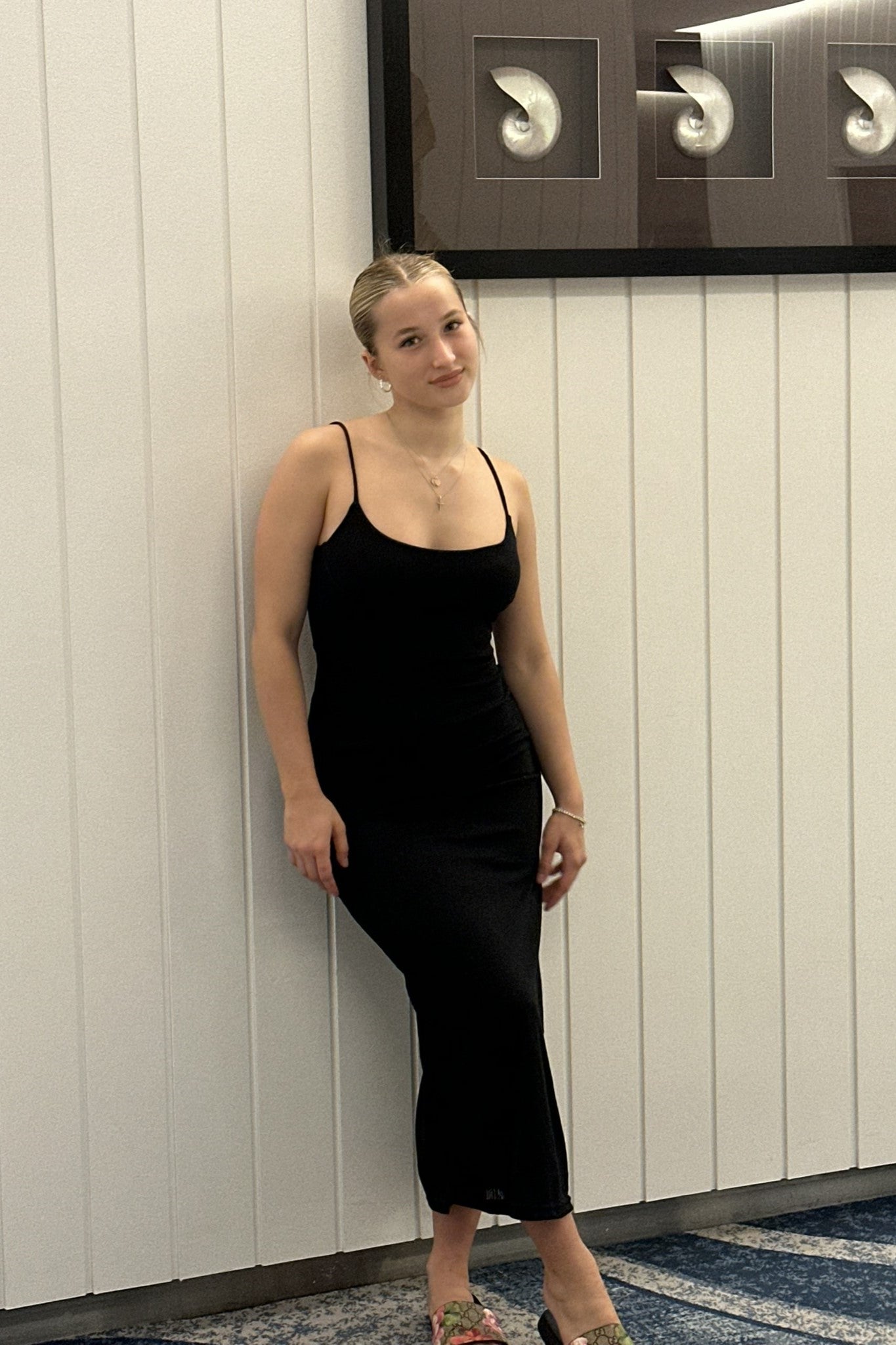 Catalina Ribbed Maxi Dress Black
