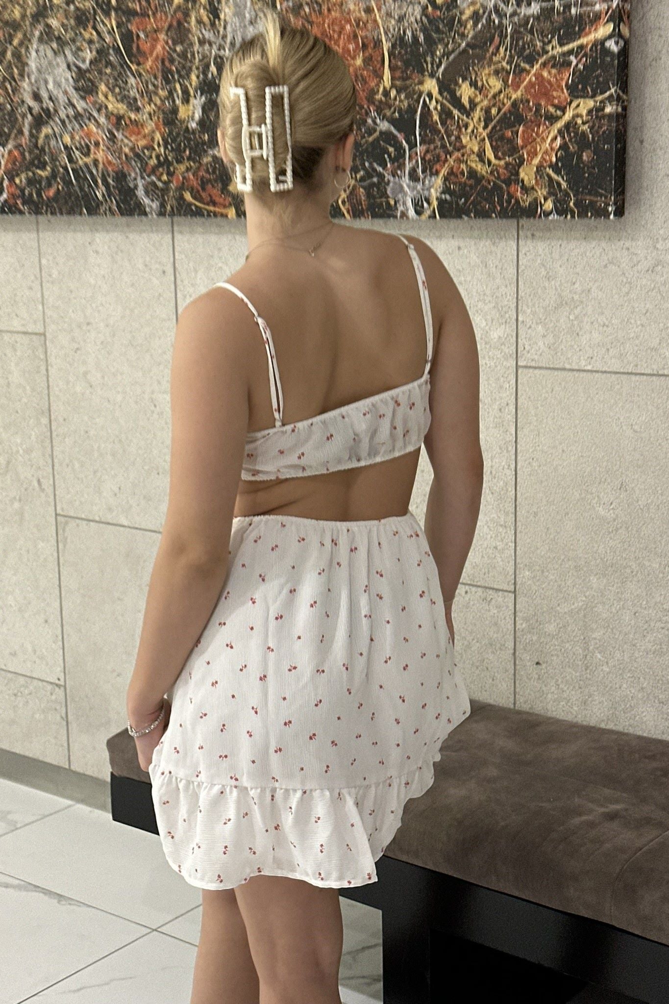 Demi Cut Out Mini Dress White