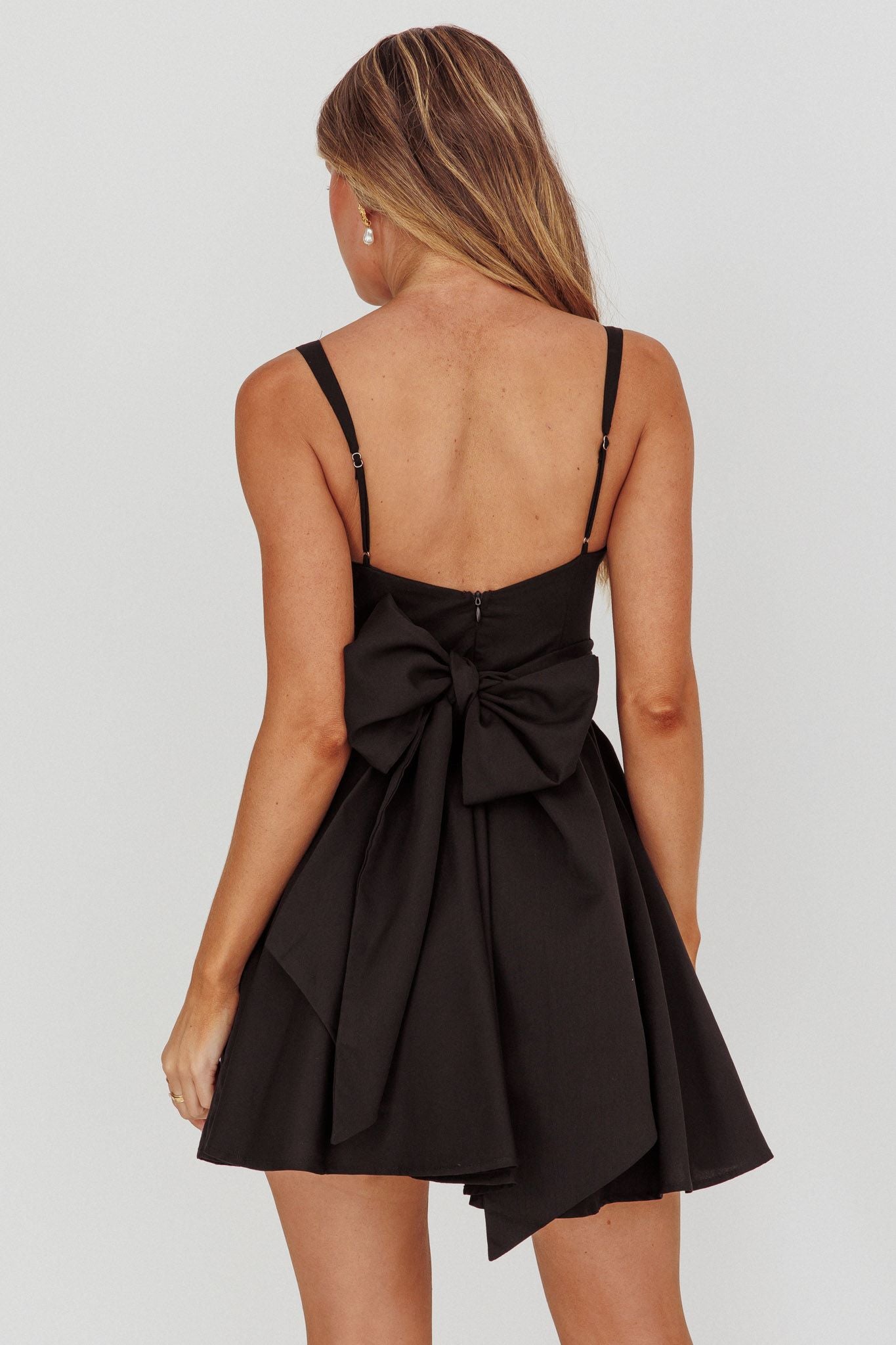 Faye Corset Mini Dress Black