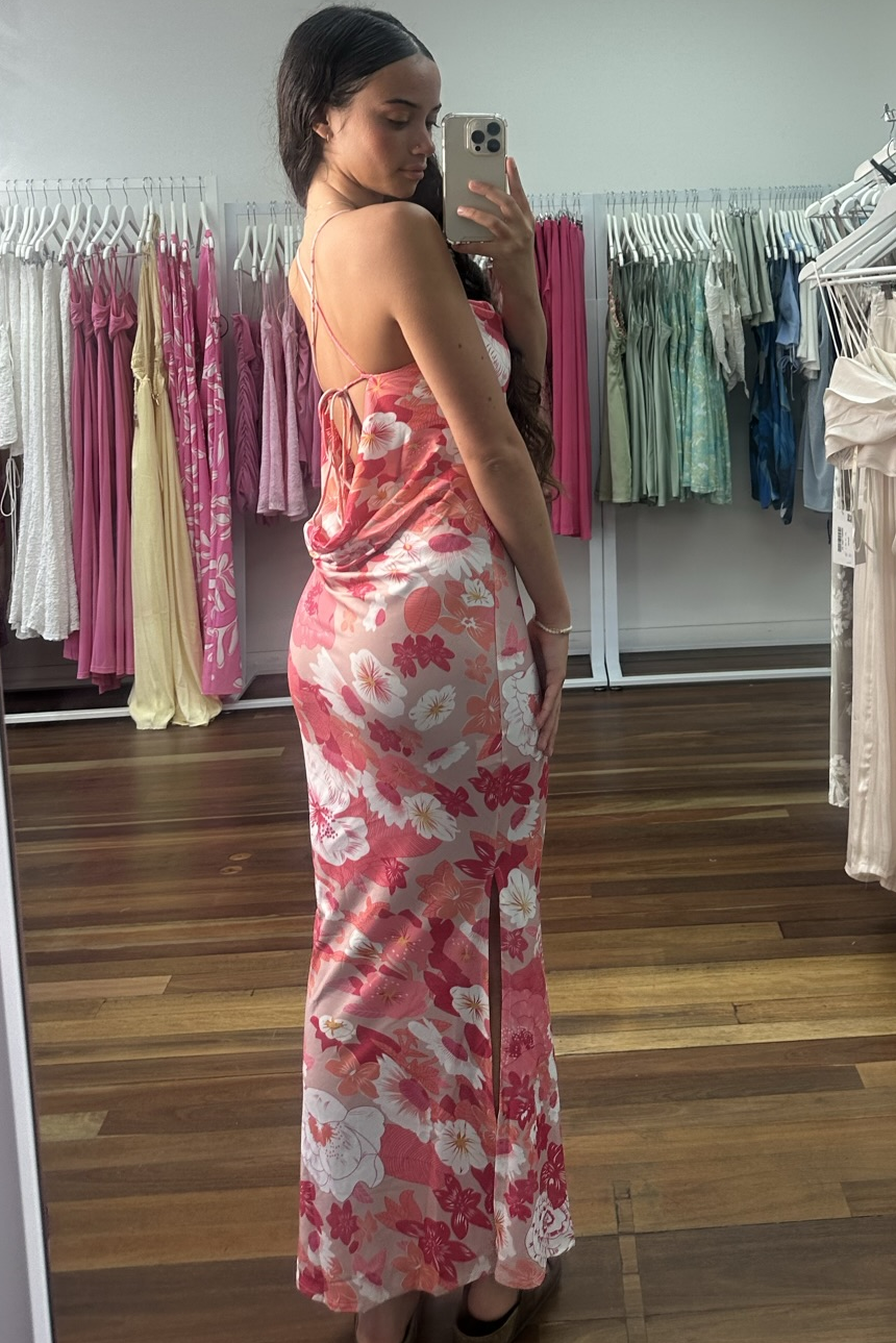 Freya Cowl Back Floral Maxi Dress