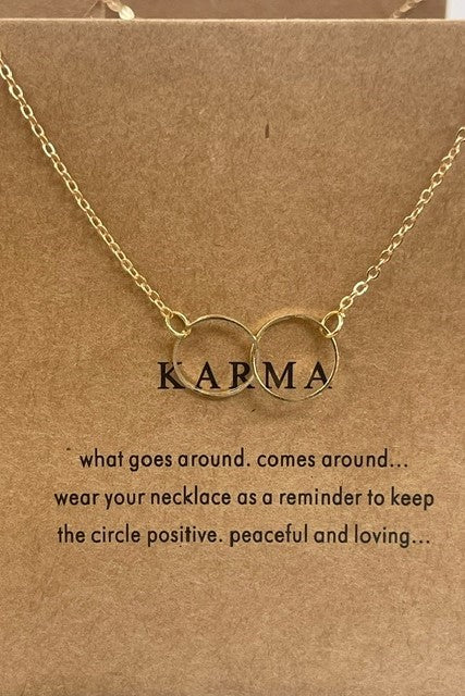 Karma Make A Wish Necklace Karma Symbol Gold