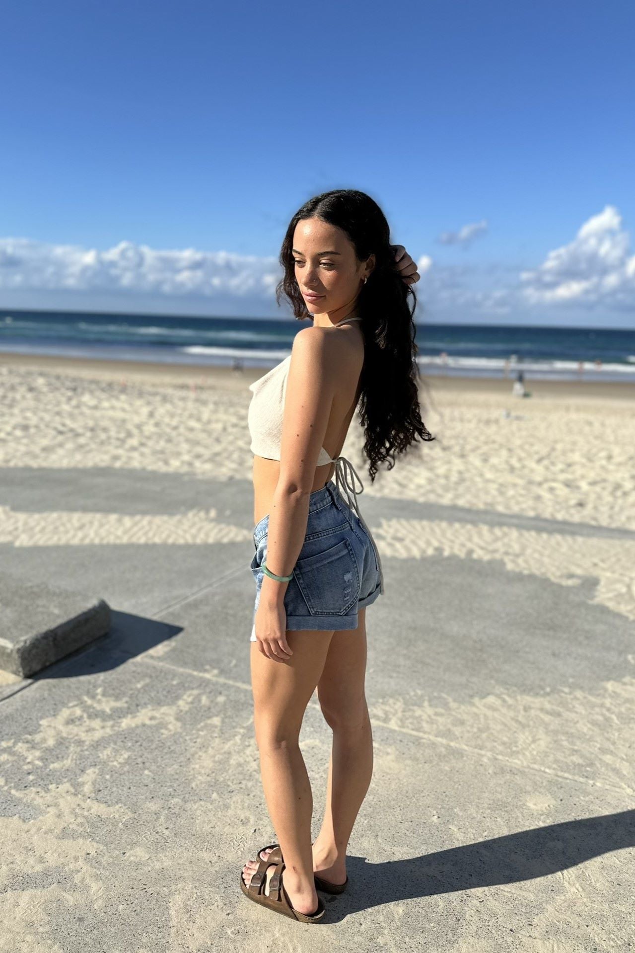 Mallory Jean Shorts Light Blue Denim
