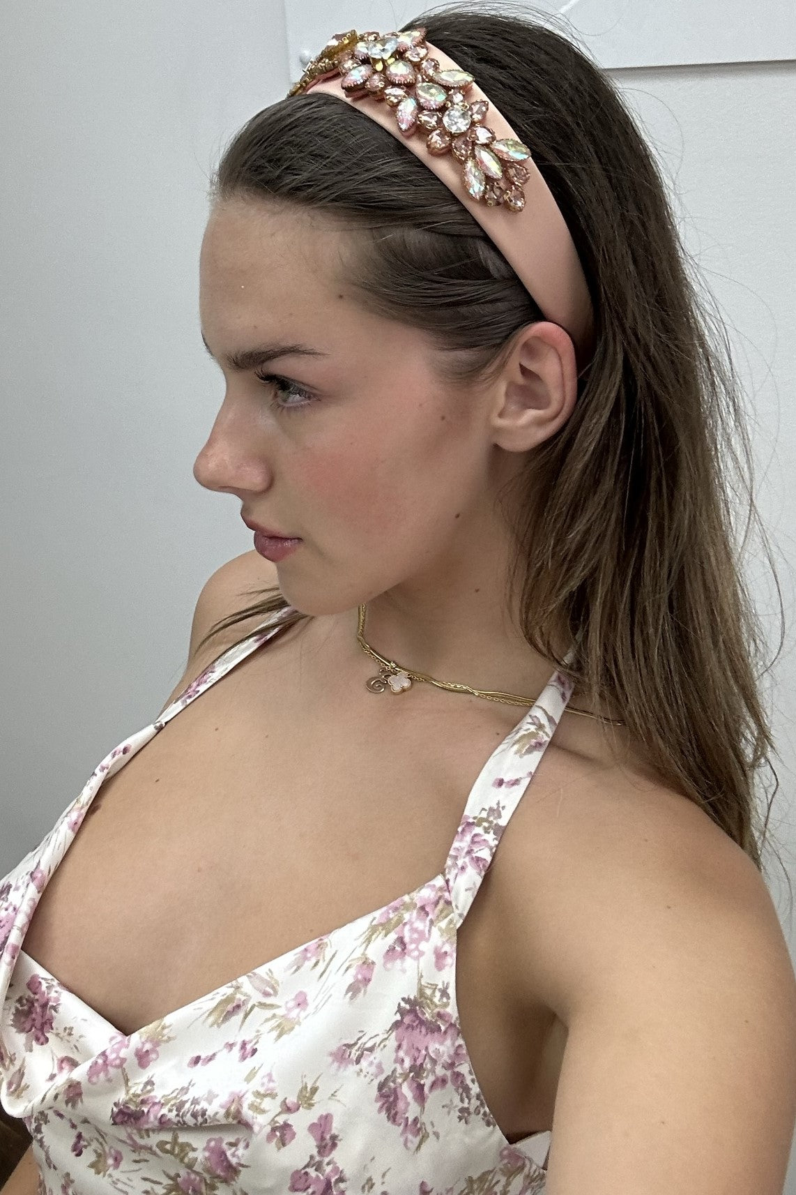 Roselyn Flower Pattern Jewel Headband