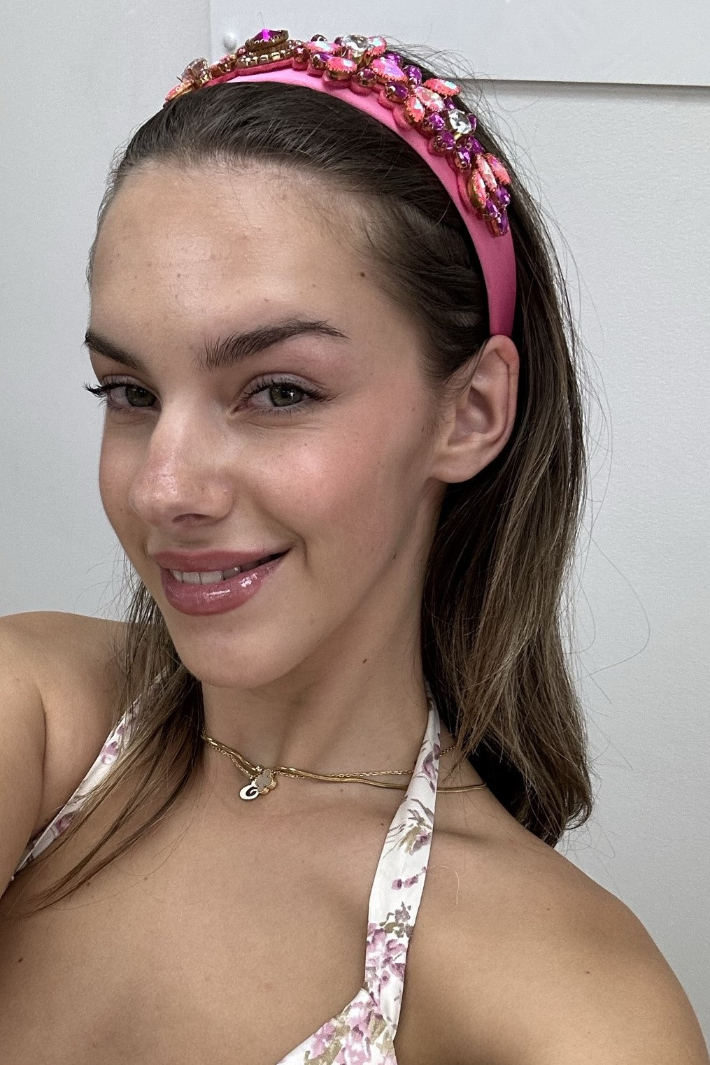 Roselyn Flower Pattern Jewel Headband