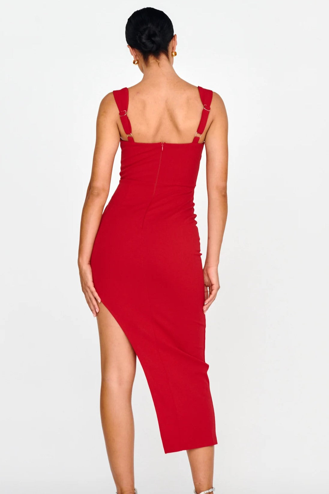 Sabrina Midi Dress Red