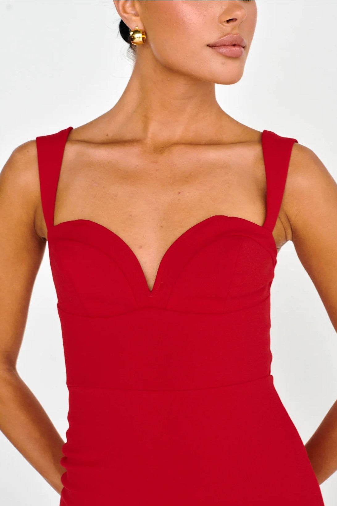 Sabrina Midi Dress Red