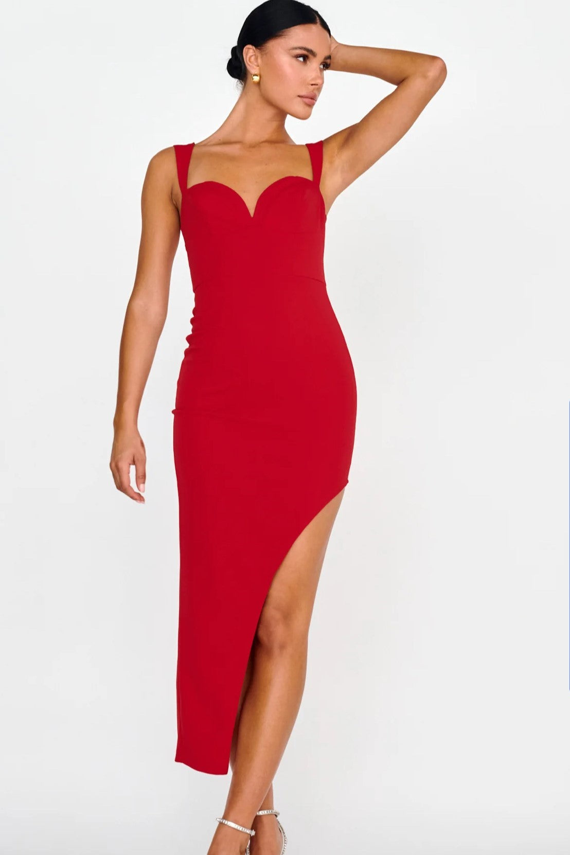 Sabrina Midi Dress Red