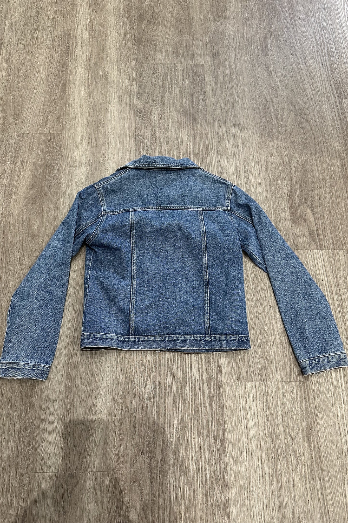 Vintage denim studded button up jacket