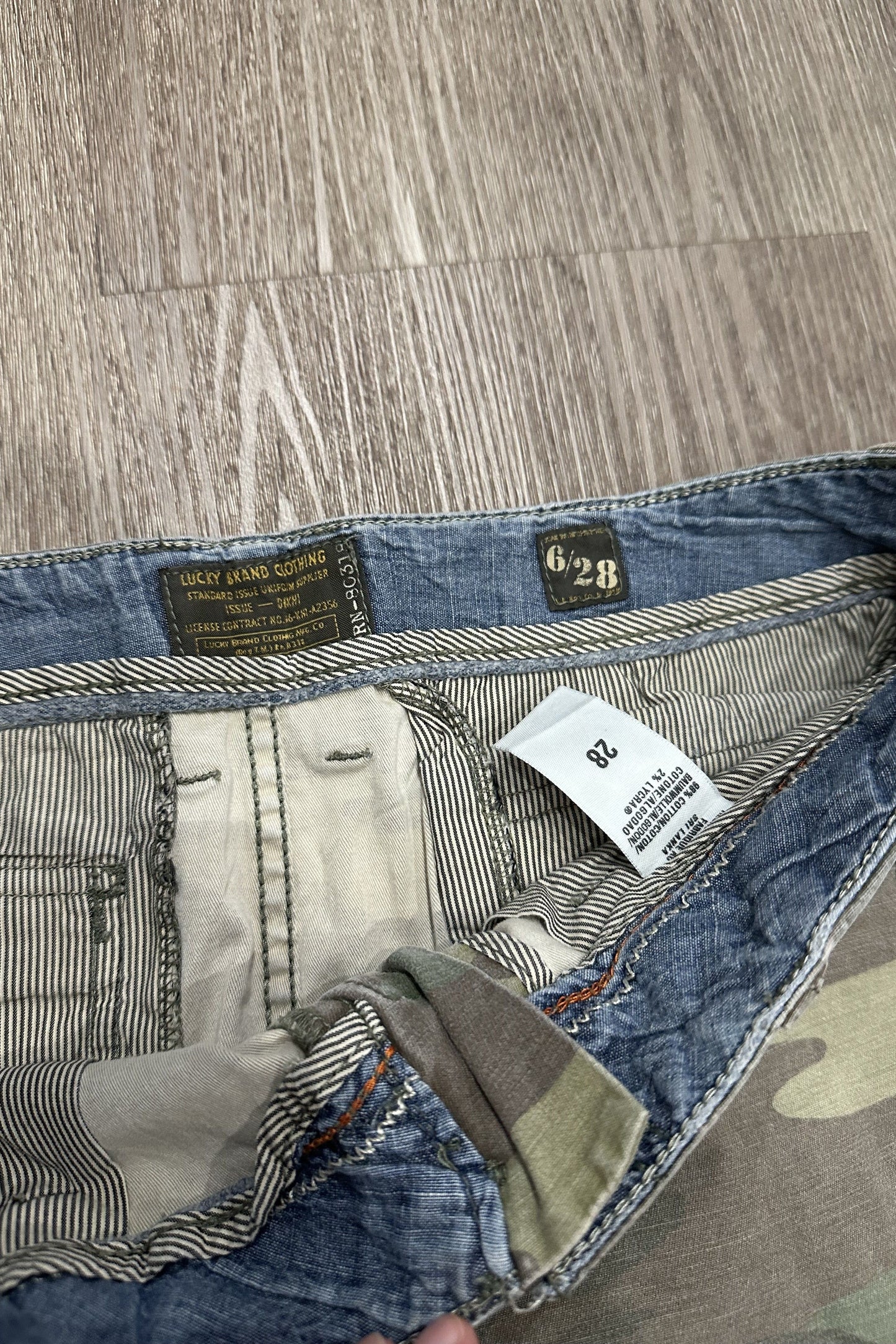 Vintage Lucky Brand Clothing Camo Mini Skirt