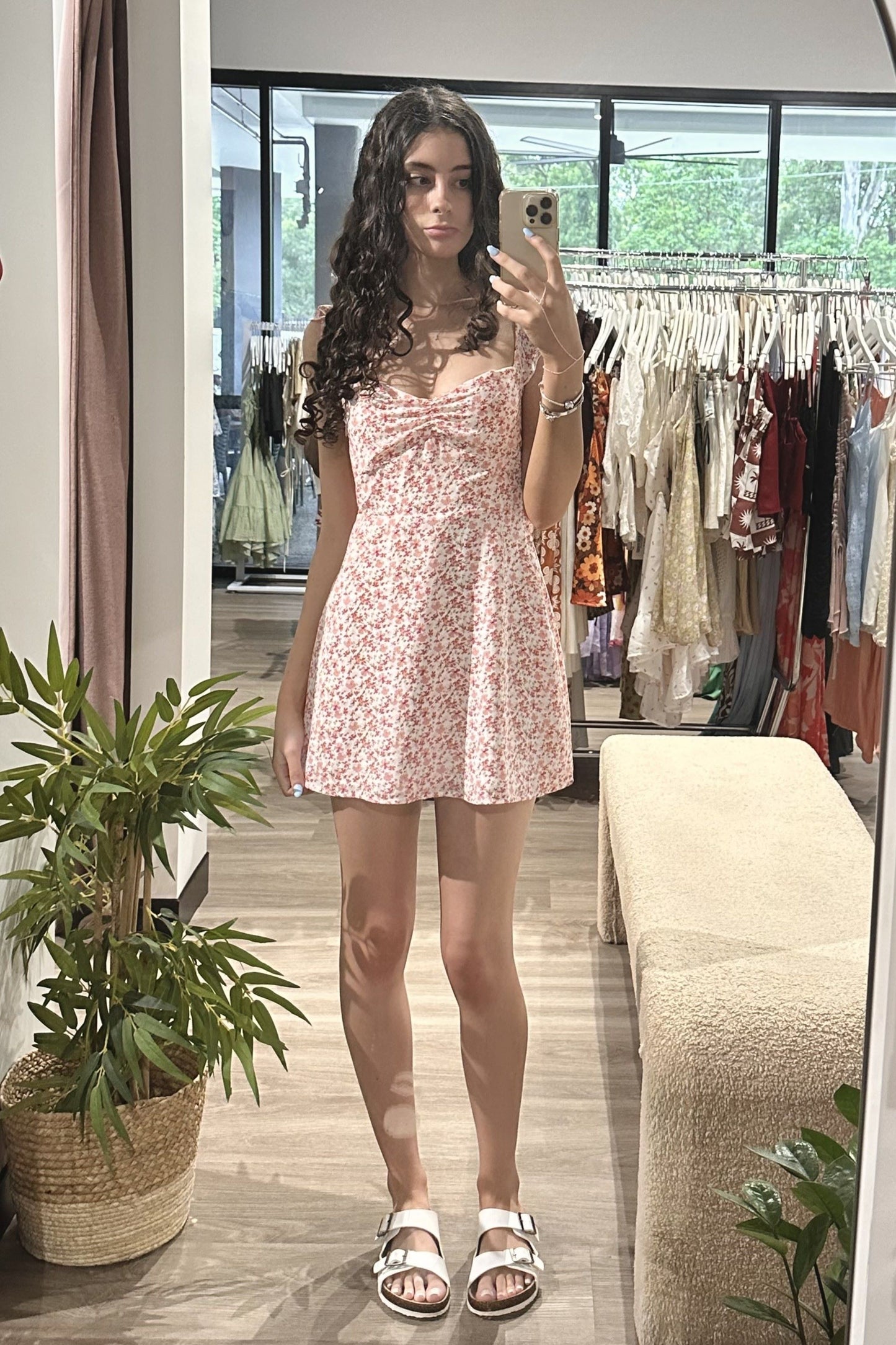 Ally Mini Dress Floral Pink