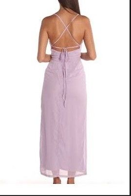 Raelyn Maxi Side Split Cowl Neck Dress Purple