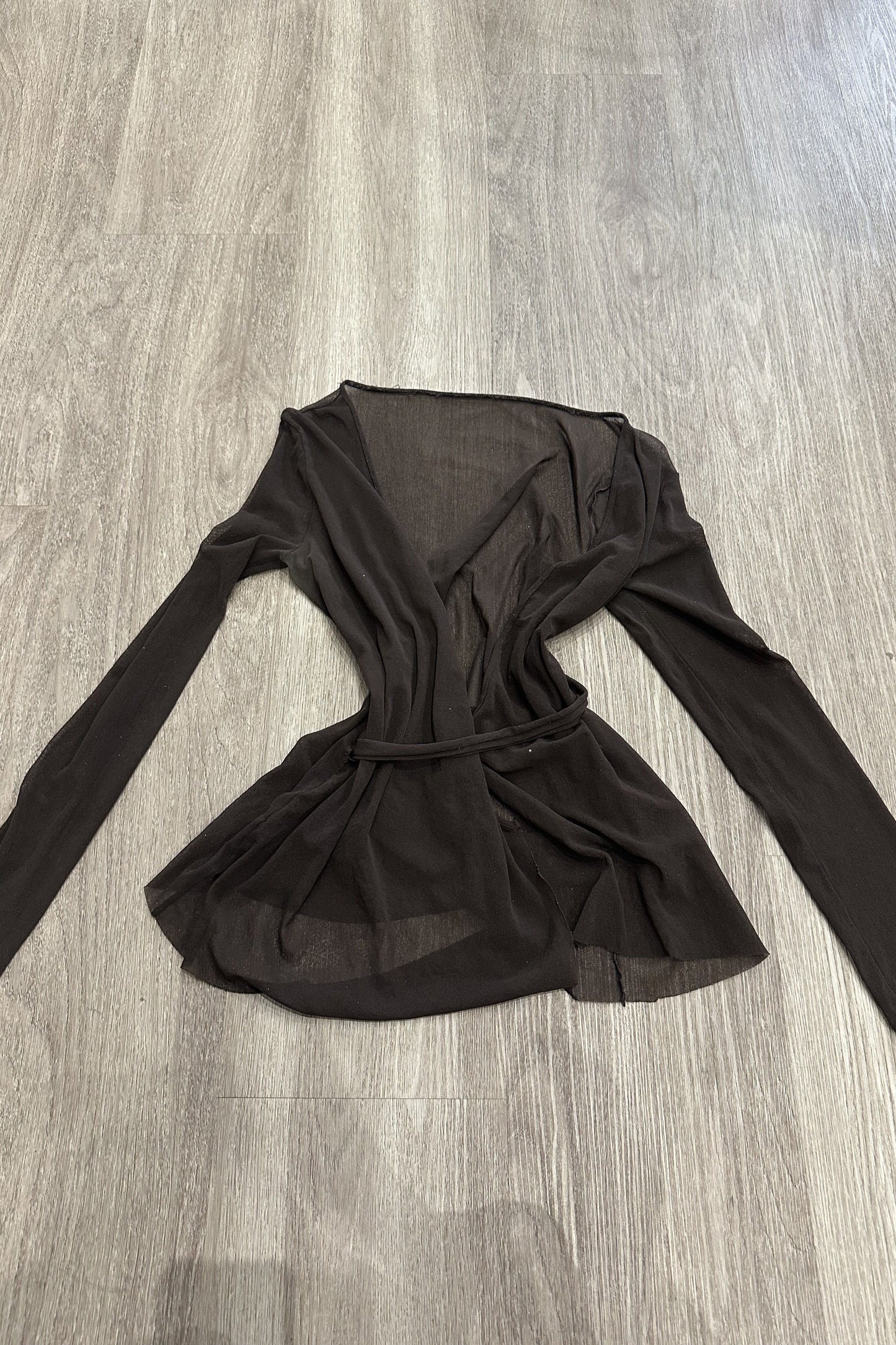 Vintage Crop with Long Sleeve Cover Brown