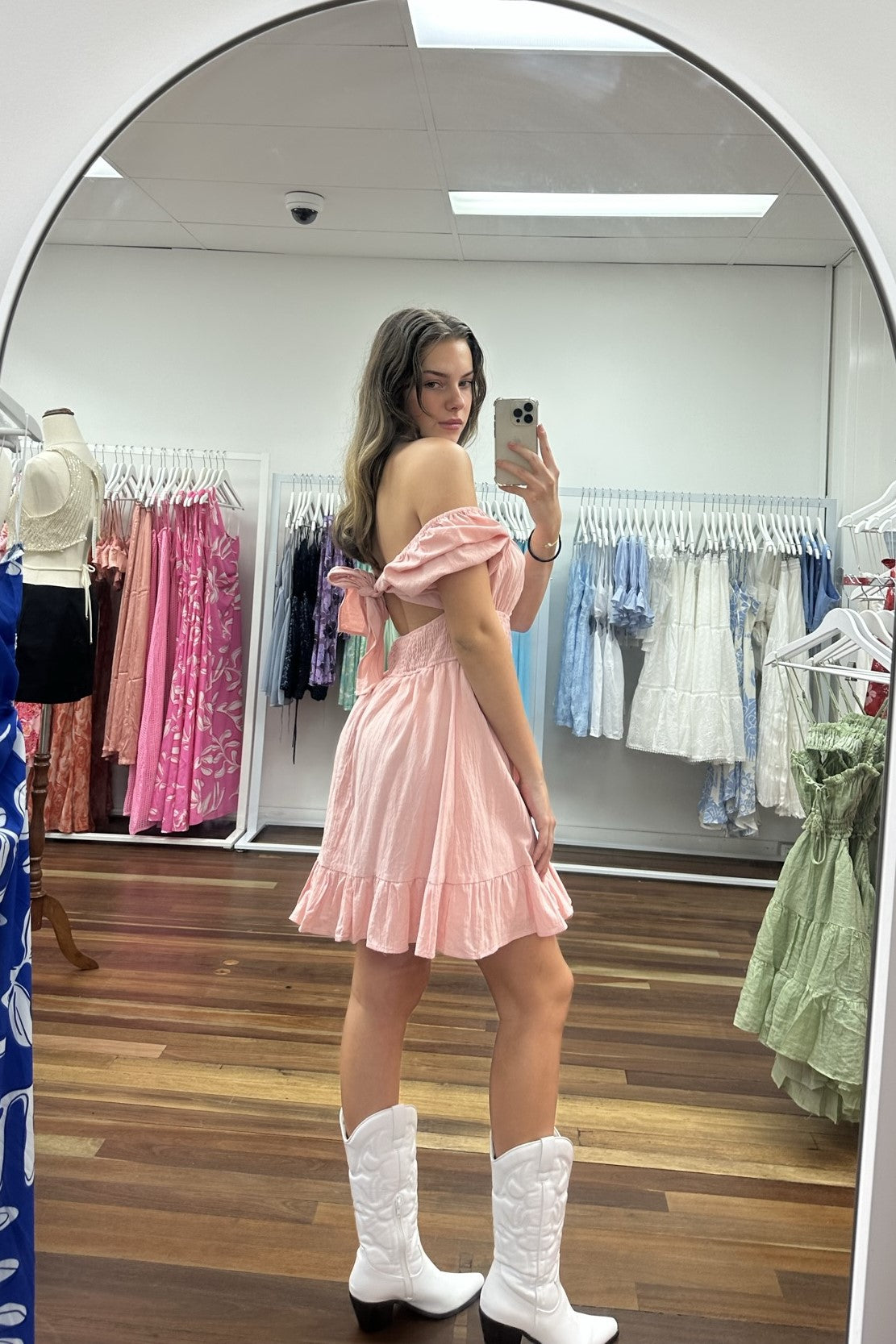 Gia Short Sleeve Mini Dress Pink