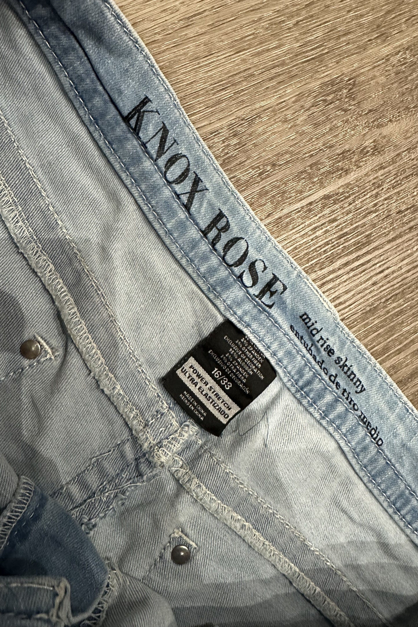 Vintage Knox Rose Sequin Denim Mini Skirt