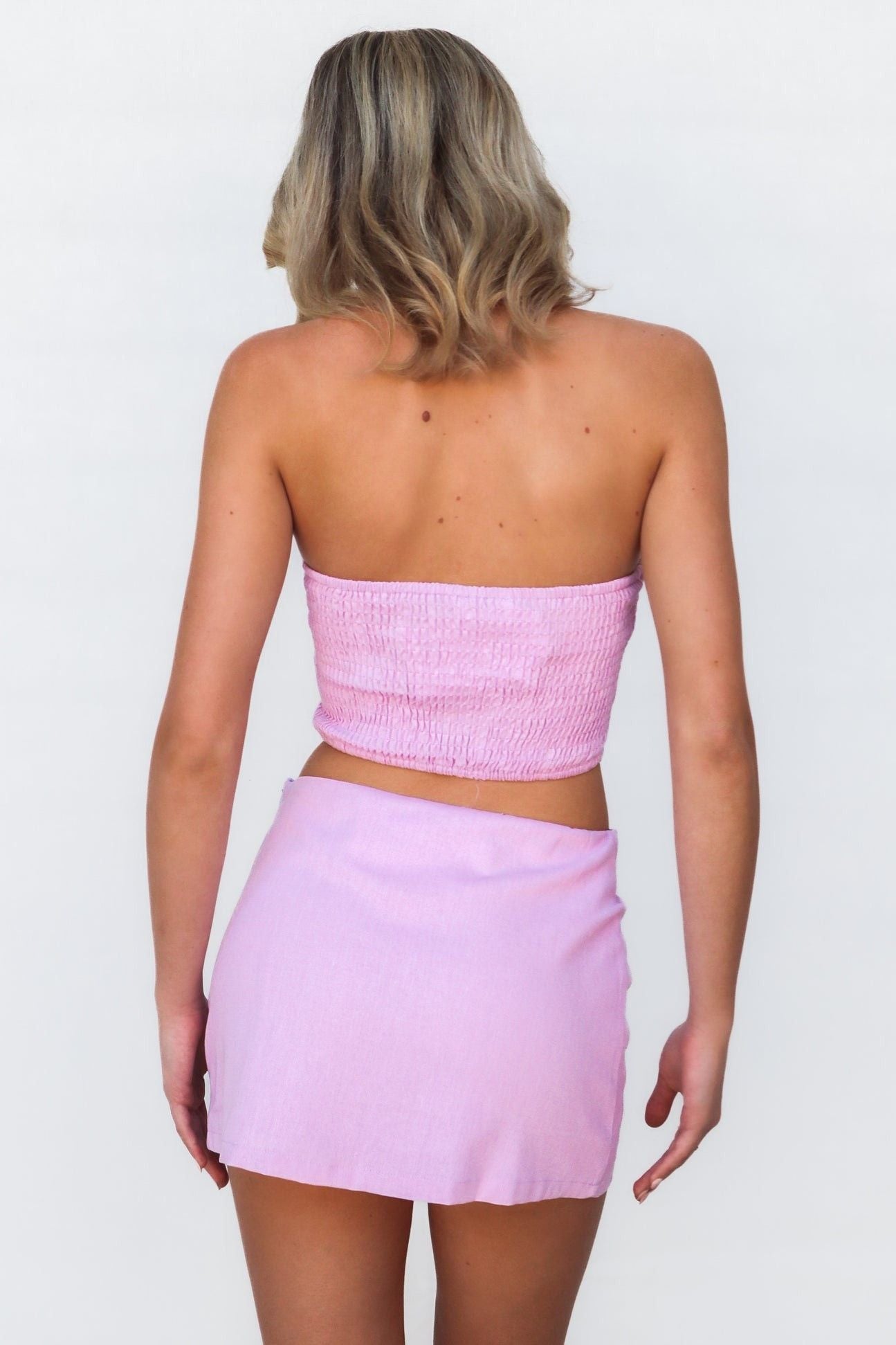Liv Strapless Boned Bodice Top Pink