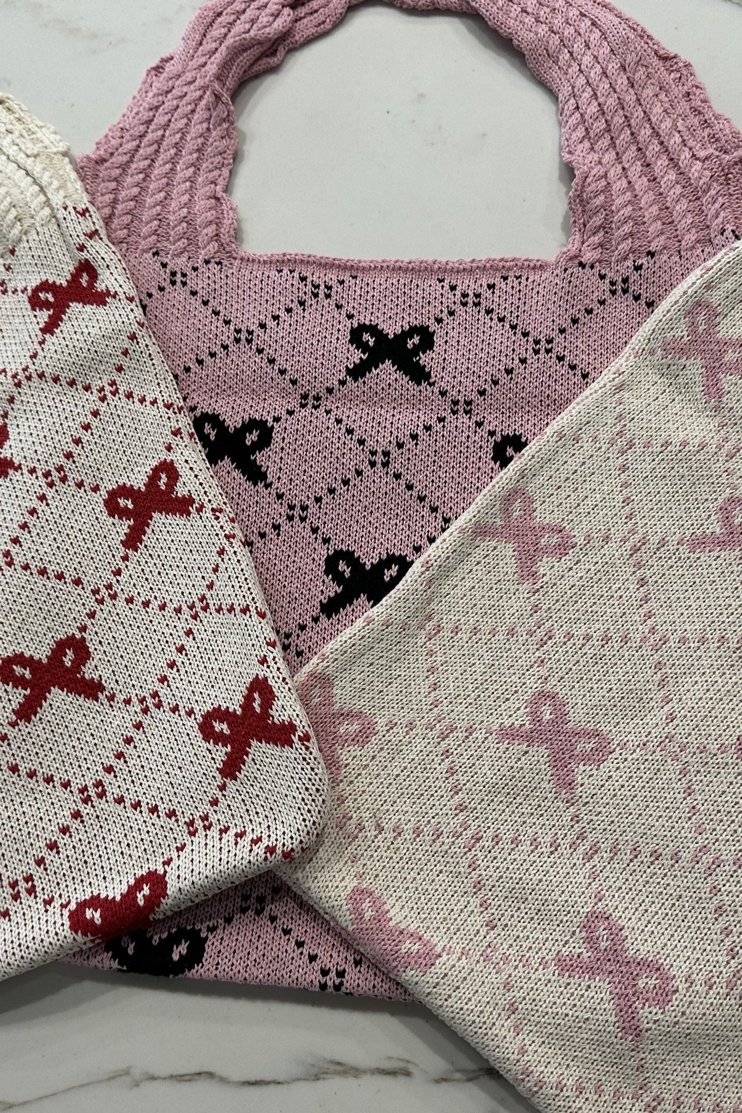 Mabel Bow Tote Bag Red
