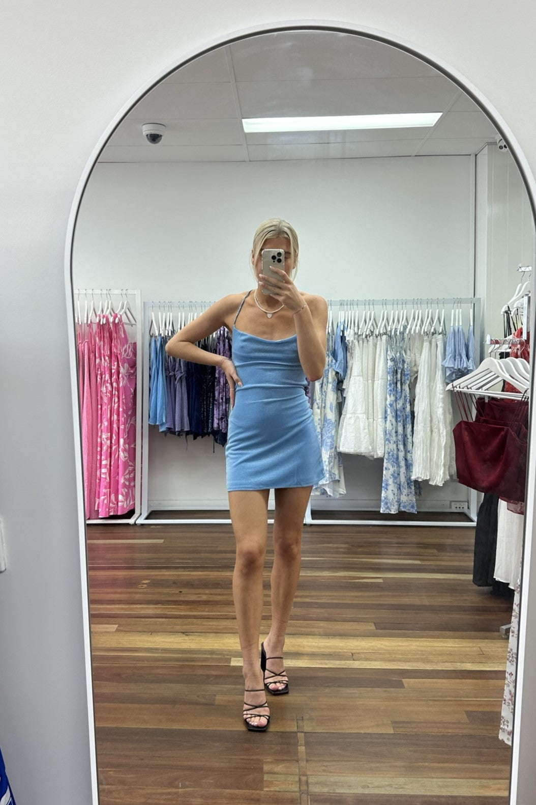 Miley Mini Dress Blue Sparkle