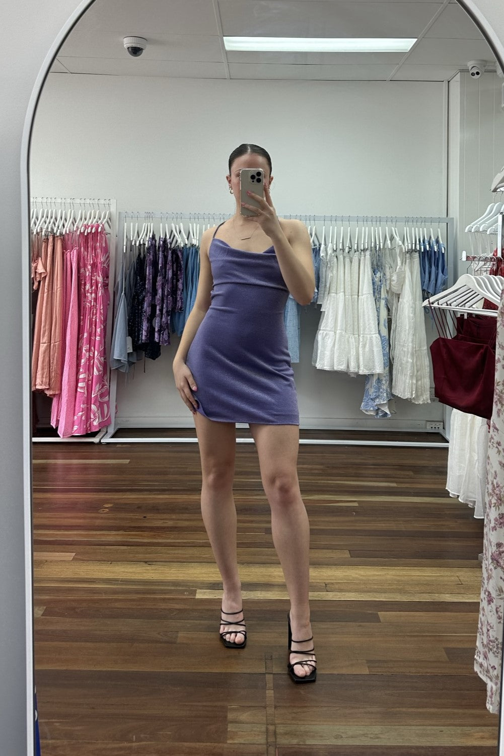 Miley Mini Dress Purple Sparkle