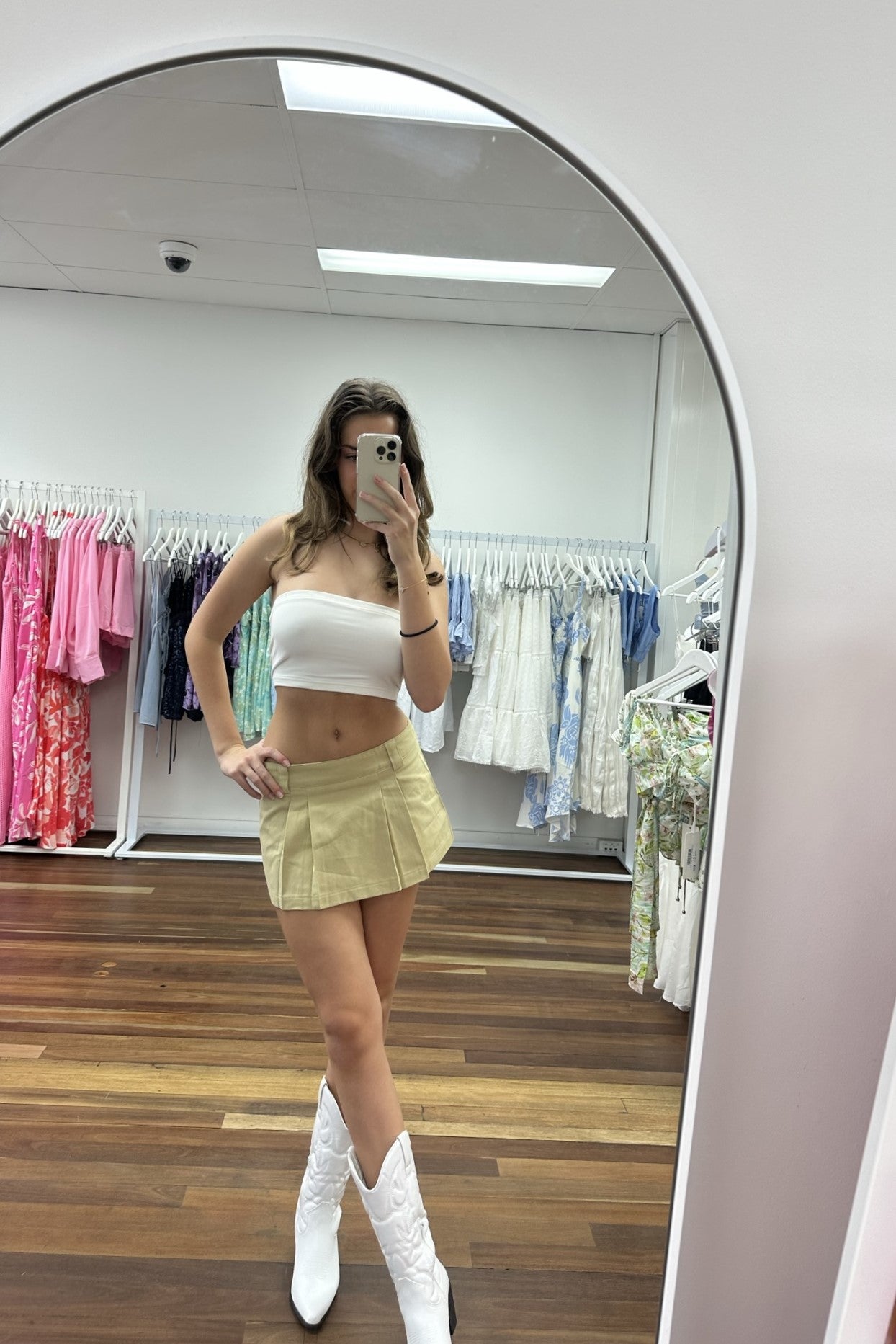 Rory Mini Skirt Beige