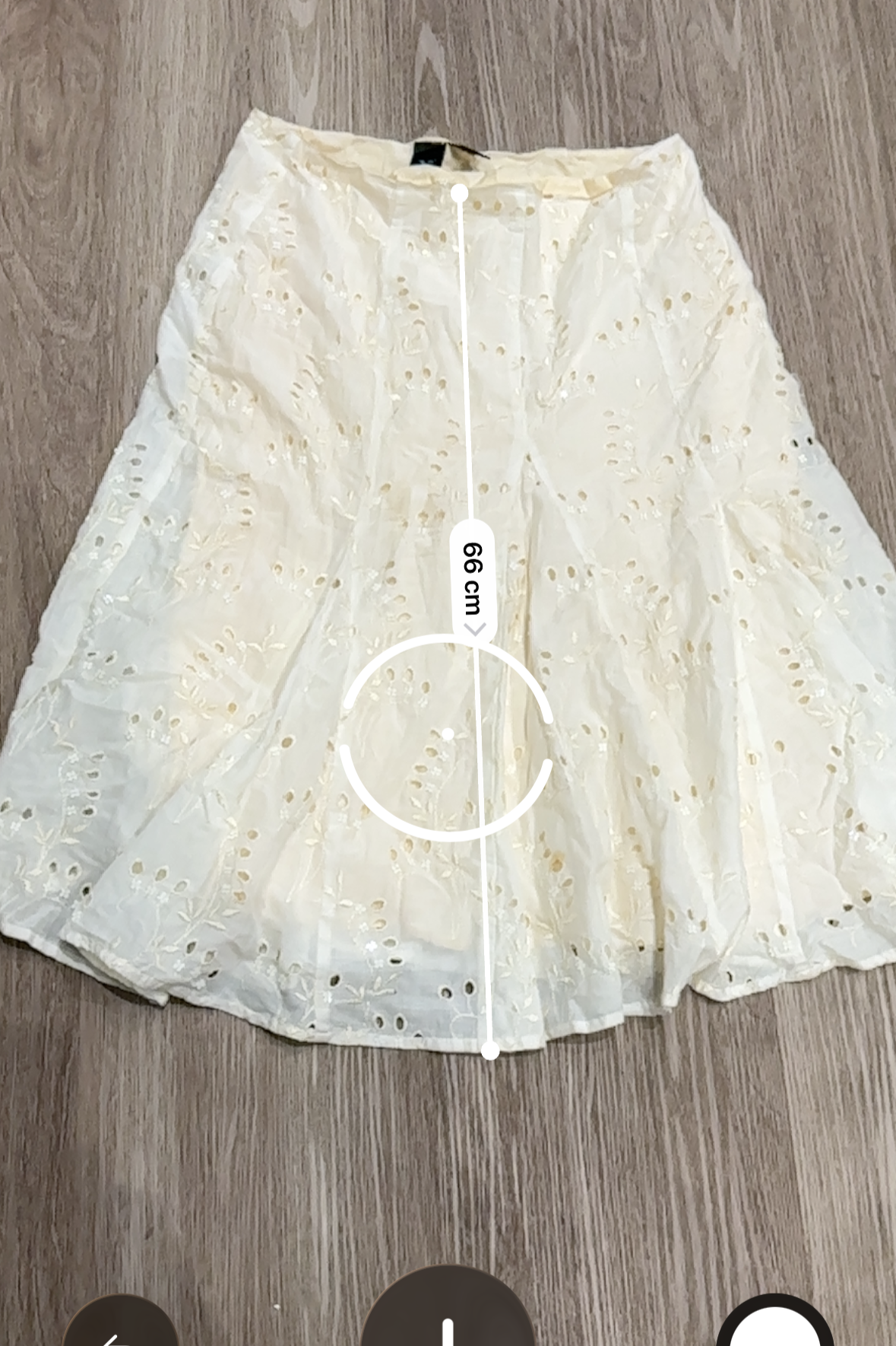 Vintage Y Floral Midi Skirt Cream