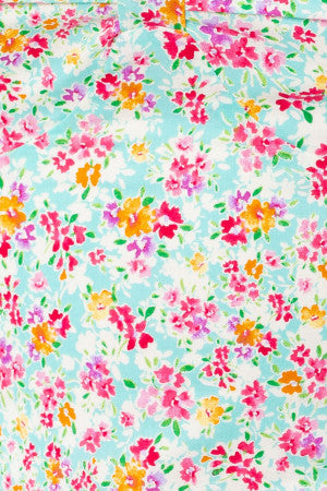 mini dress floral print bow detail