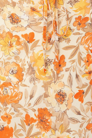 Juliana Mini Dress Floral Orange