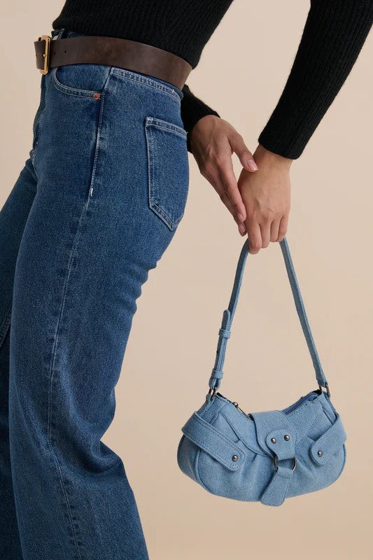 Alisse Denim Shoulder Bag