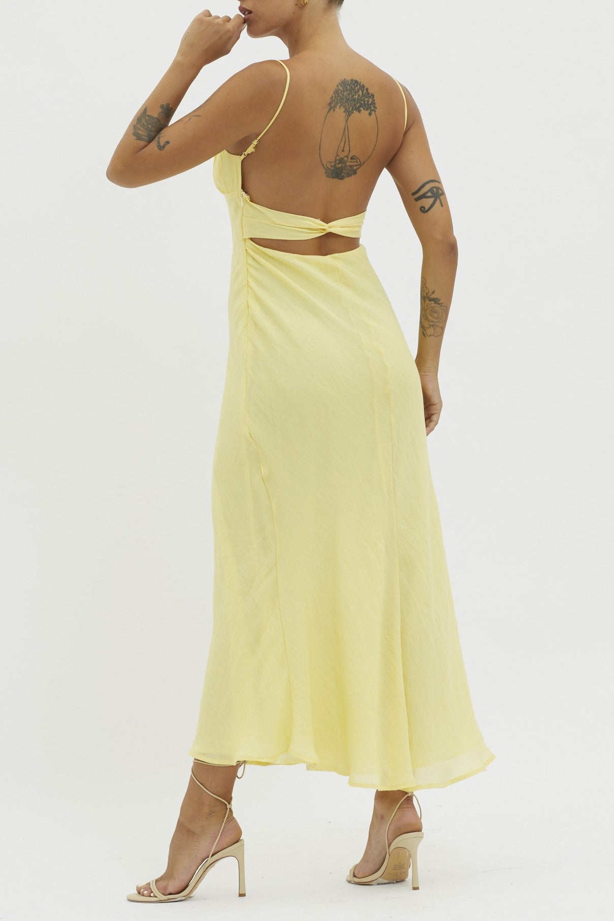 Amber Shirred Bust Maxi Dress Yellow