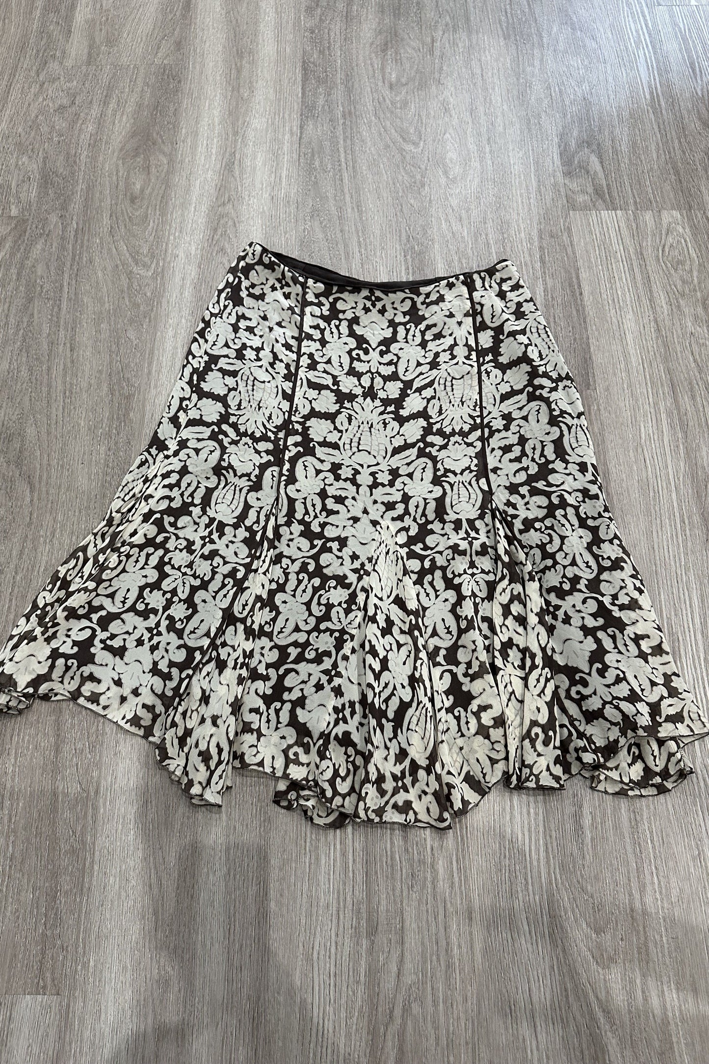 Vintage Context Handkerchief-hem Maxi Skirt