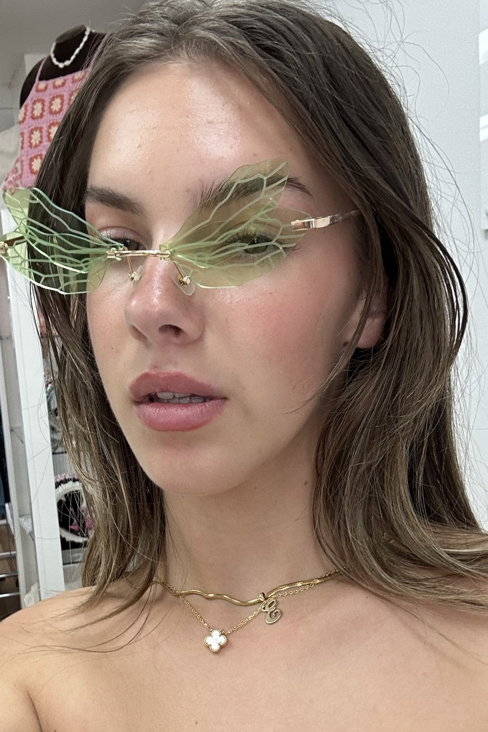 Vegas Butterfly Sunglasses Green