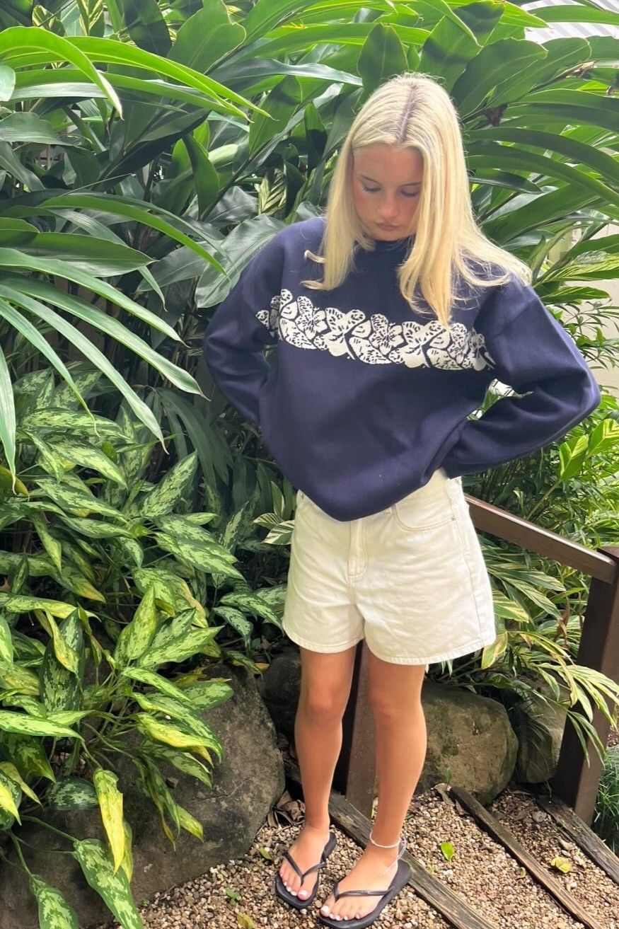 Evangeline Hibiscus Jumper Navy