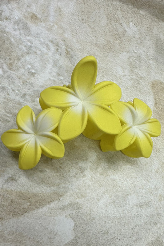 Eden Triple Frangipani Hairclaw Yellow