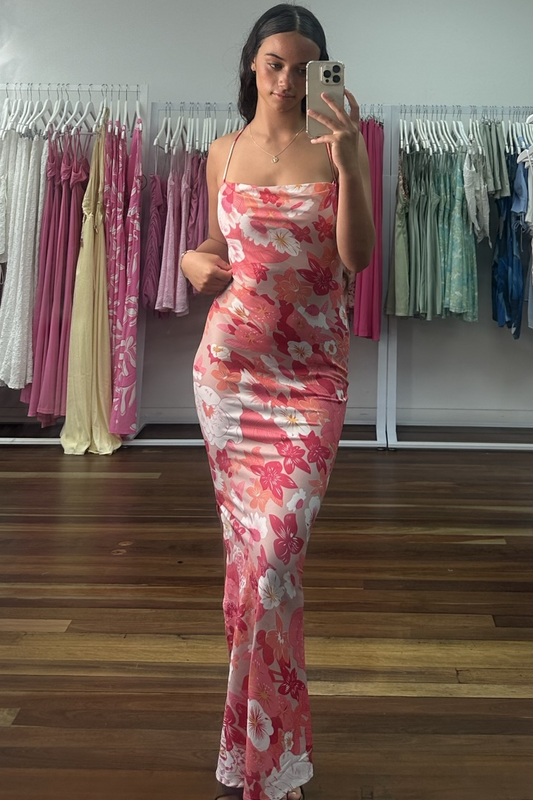 Freya Cowl Back Floral Maxi Dress