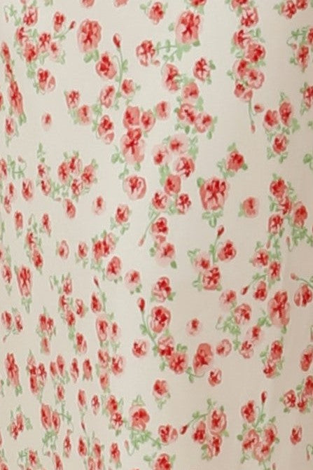 Holly Cream and Pink Floral Maxi Dress