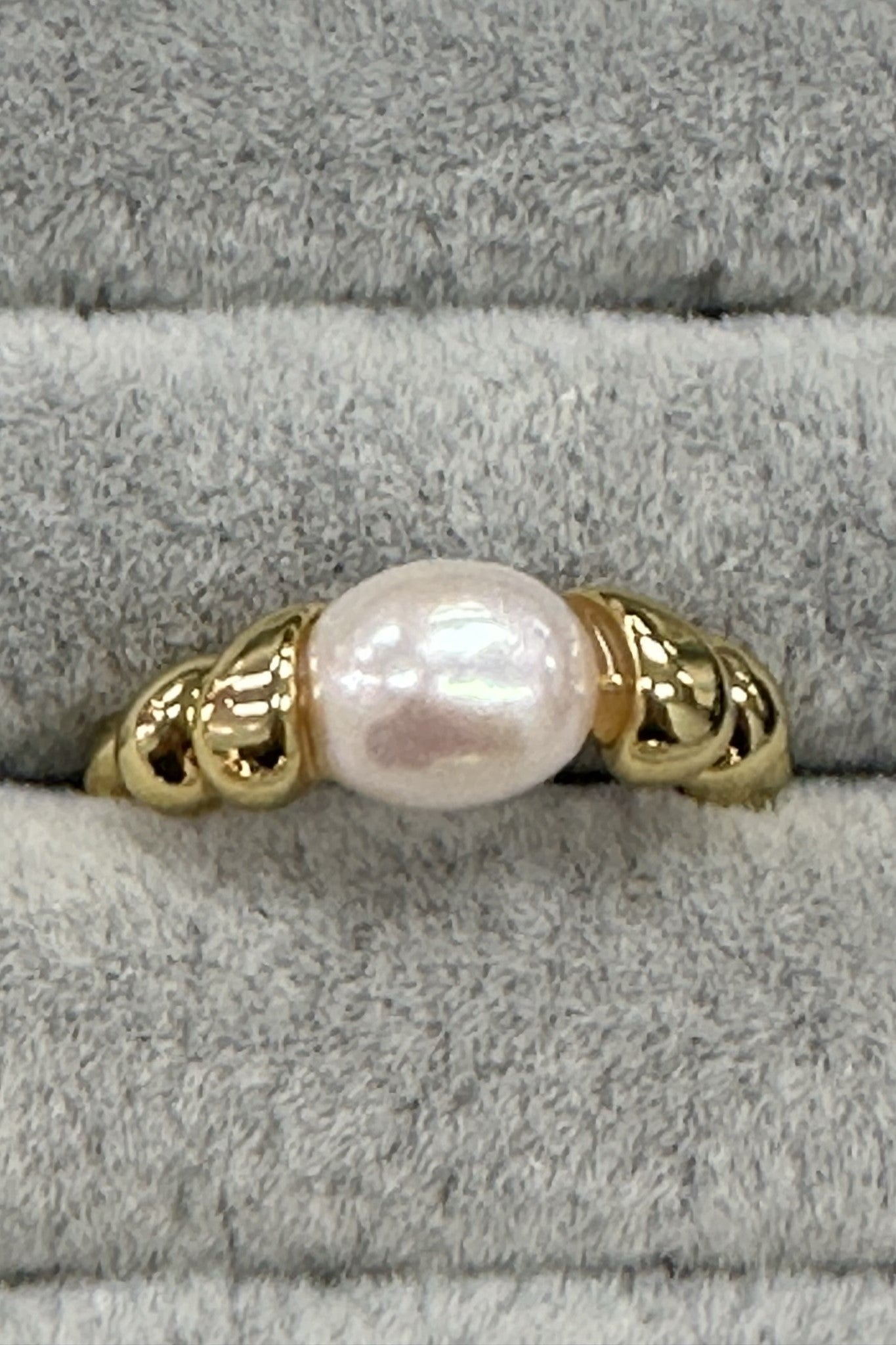 Paisley Pearl Croissant Ring