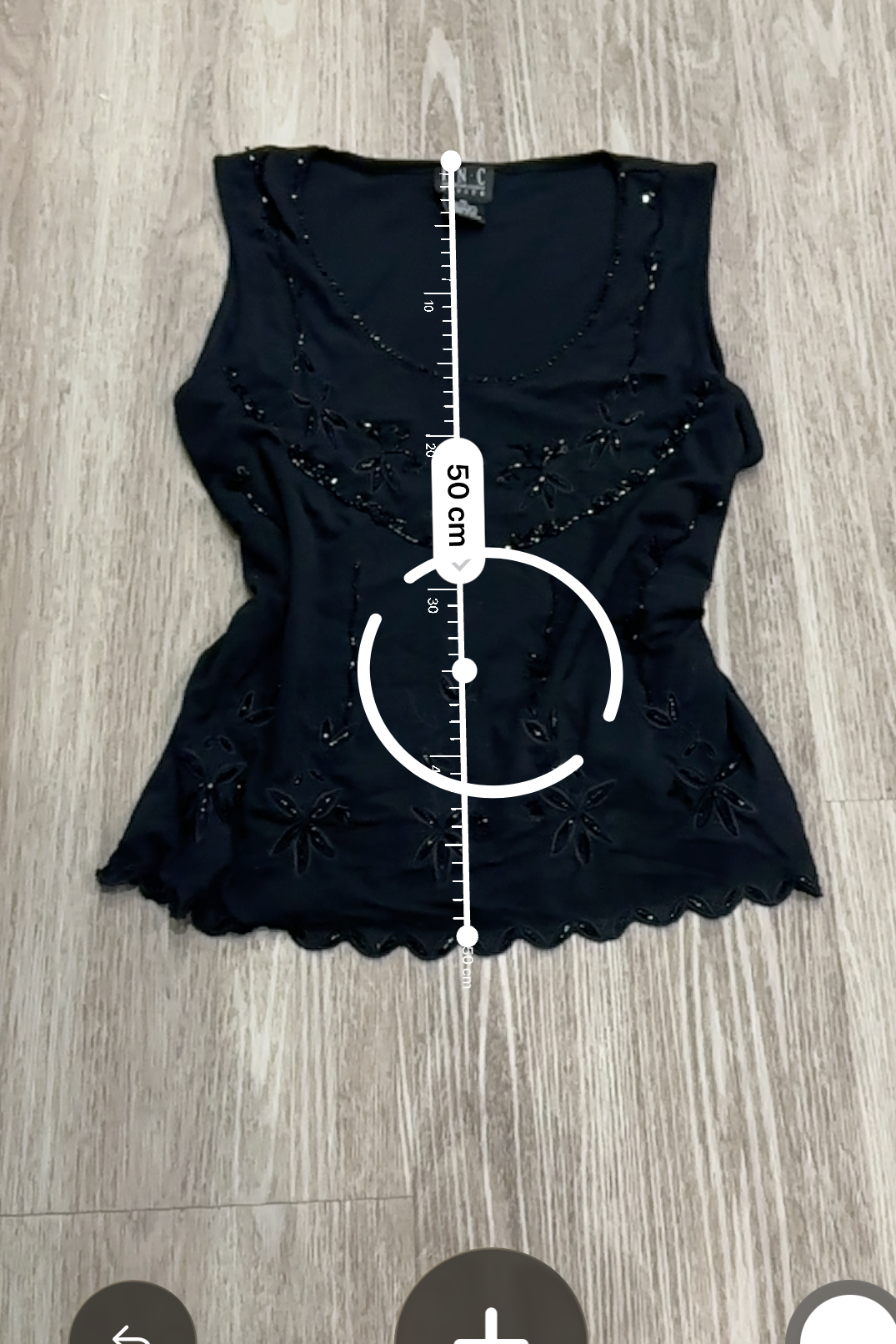 Vintage I.N.C Beaded Cami Top Black