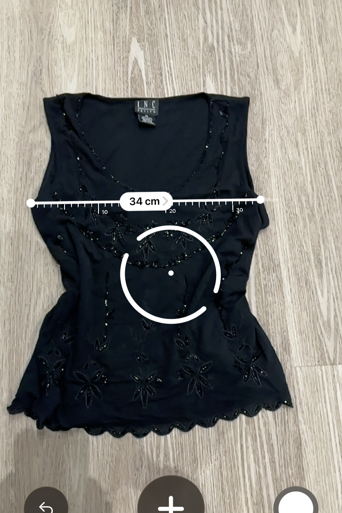 Vintage I.N.C Beaded Cami Top Black