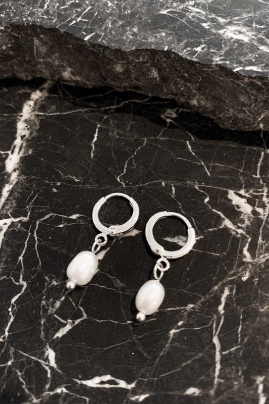 Kailey Silver Plated Pearl Earrings