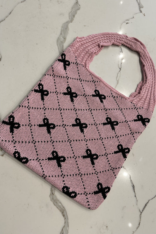 Mabel Bow Tote Bag Pink