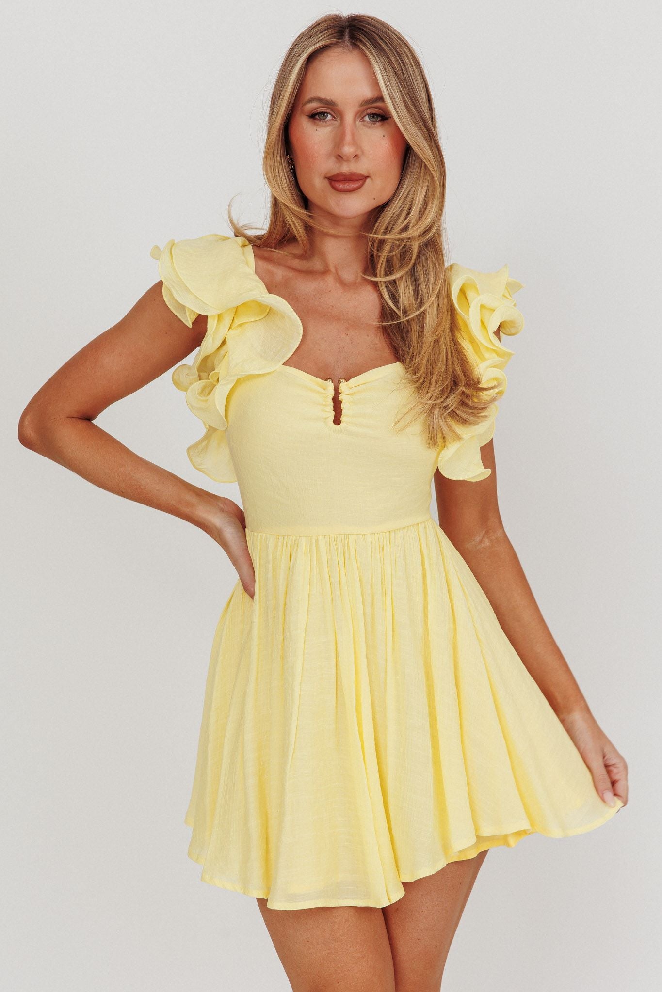 Maeva Mini Dress Yellow