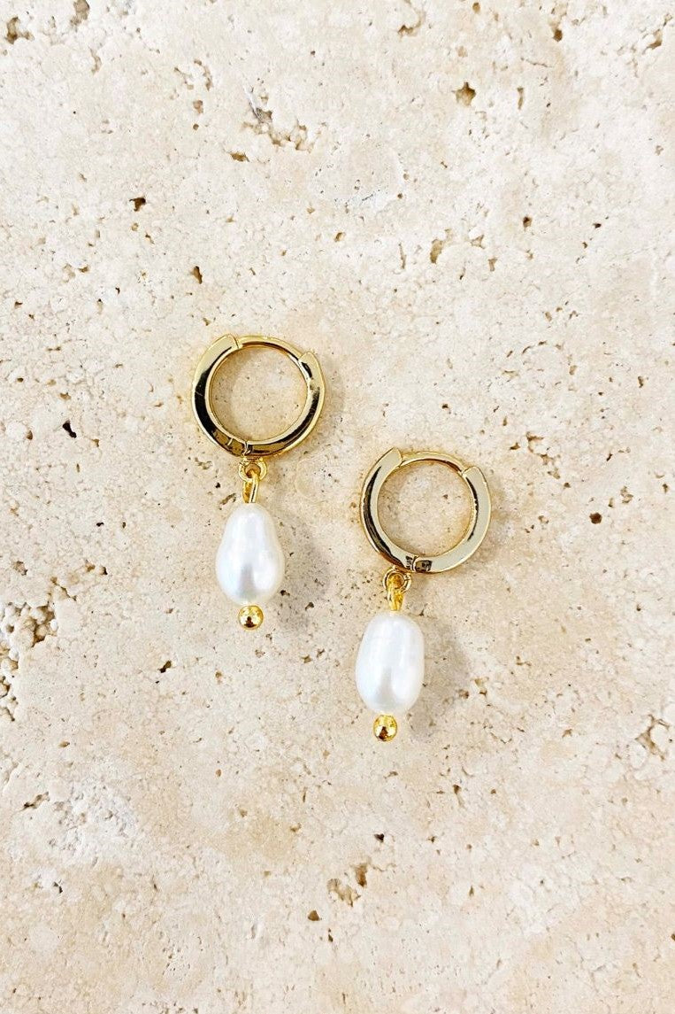 Mila 18K Gold Plated Pearl Earrings