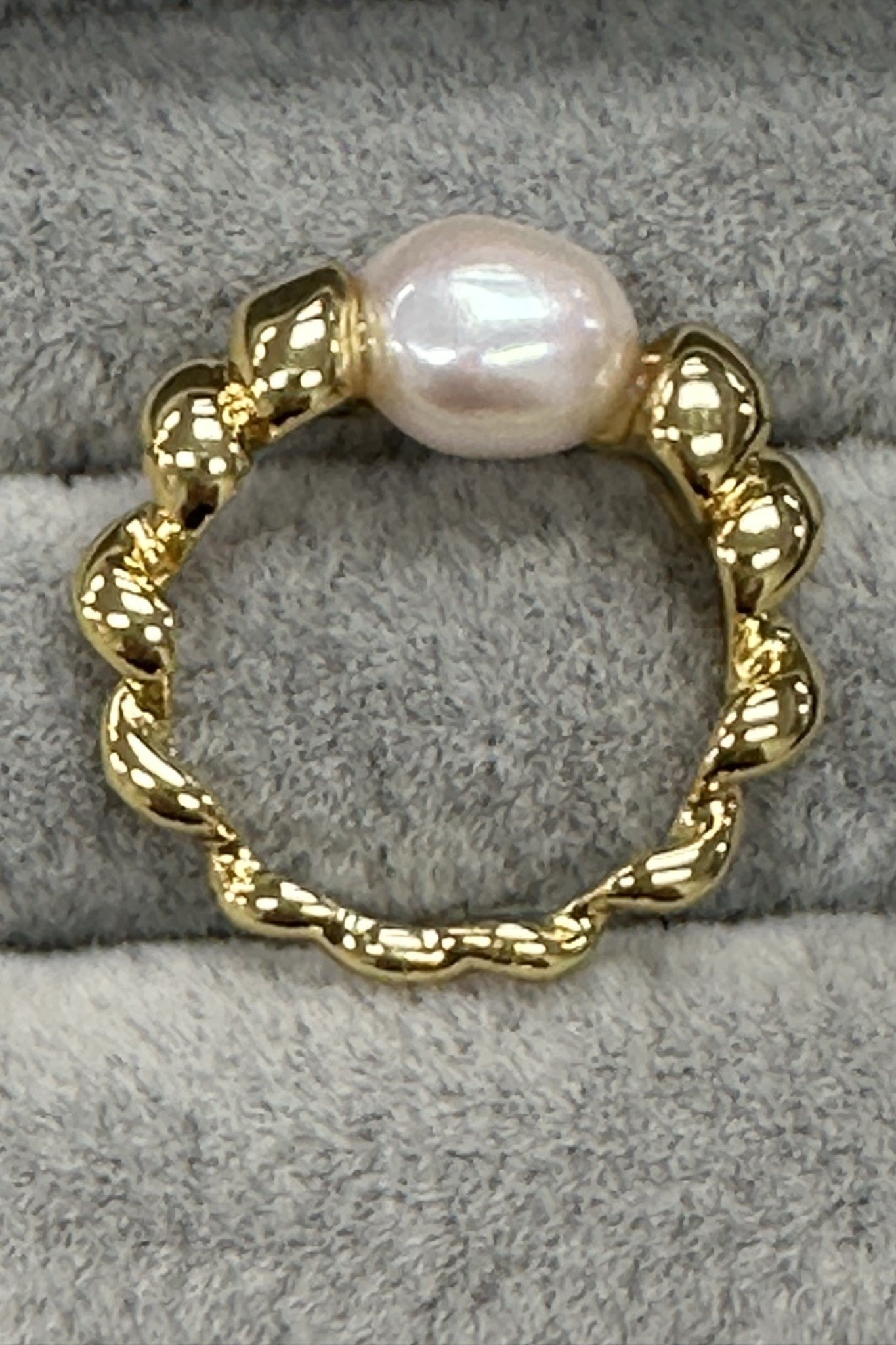 Paisley Pearl Croissant Ring