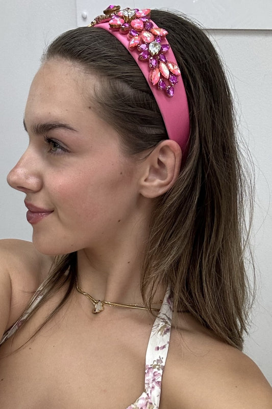 Roselyn Flower Pattern Jewel Headband