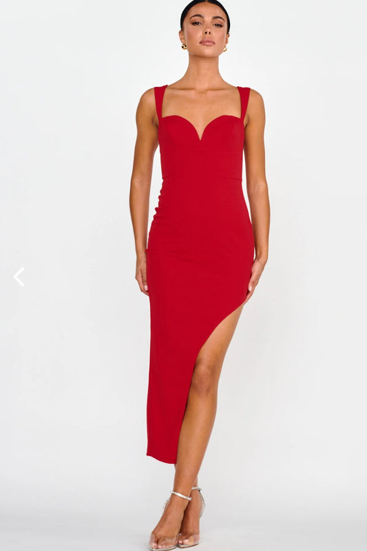 Sabrina Midi Dress Red