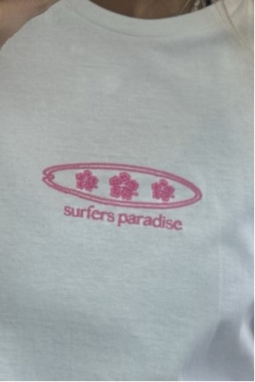 Surfers Paradise Oversized Unisex Tee White