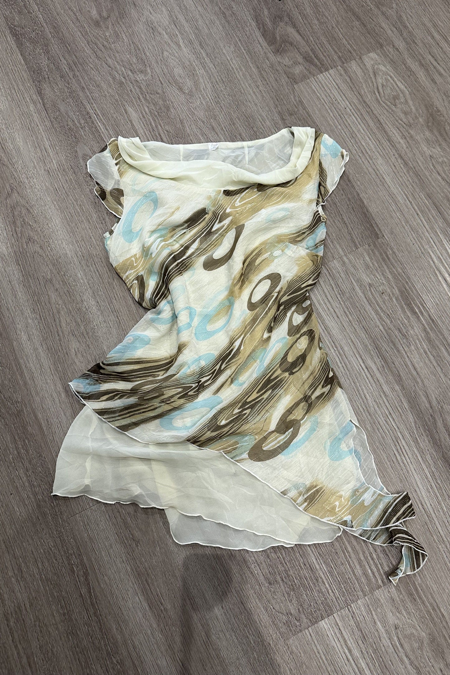 Vintage Verni Sparkly Swirl Mini Dress