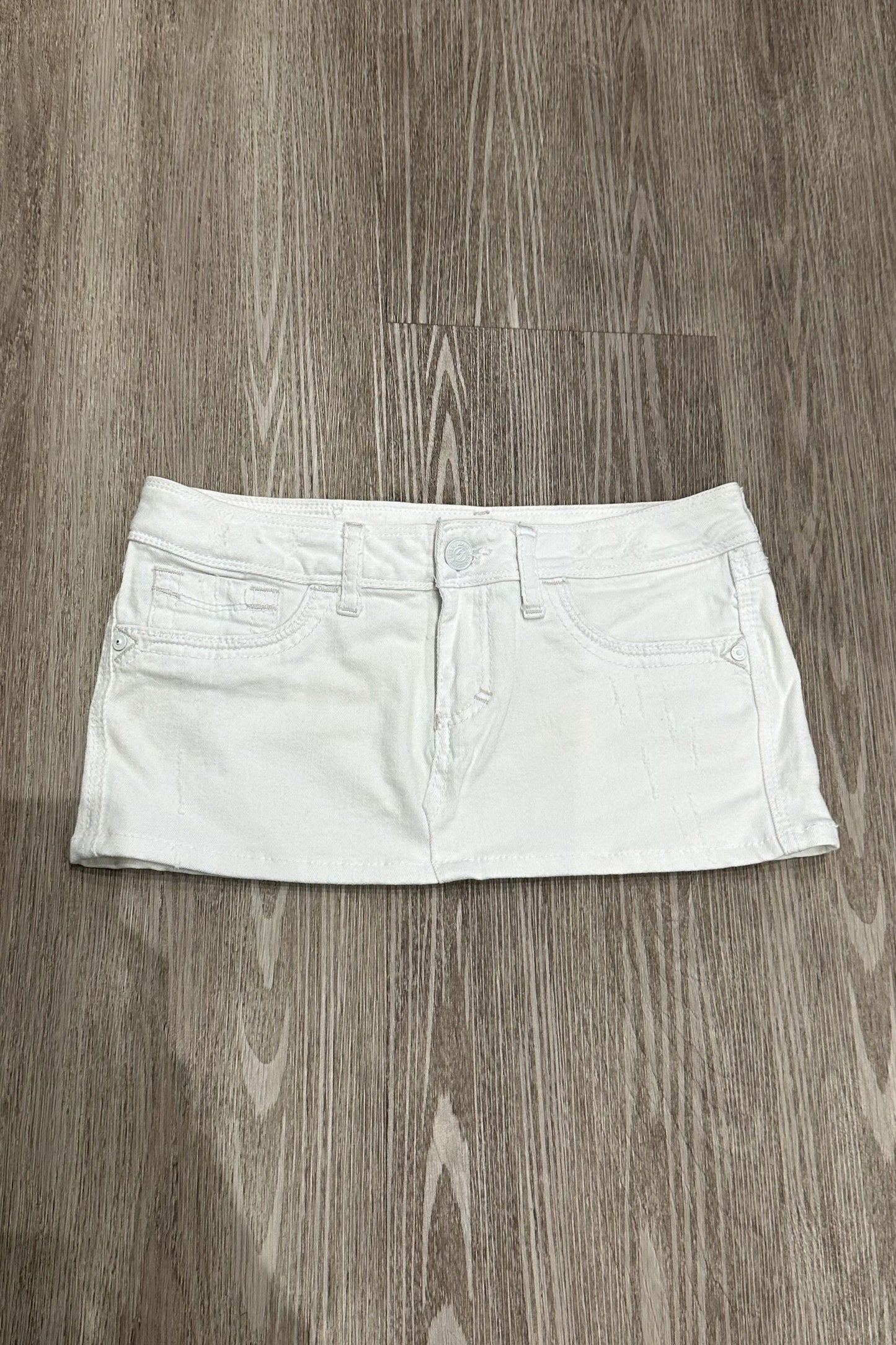 Vintage Seven7 Embroidered Mini Skirt White