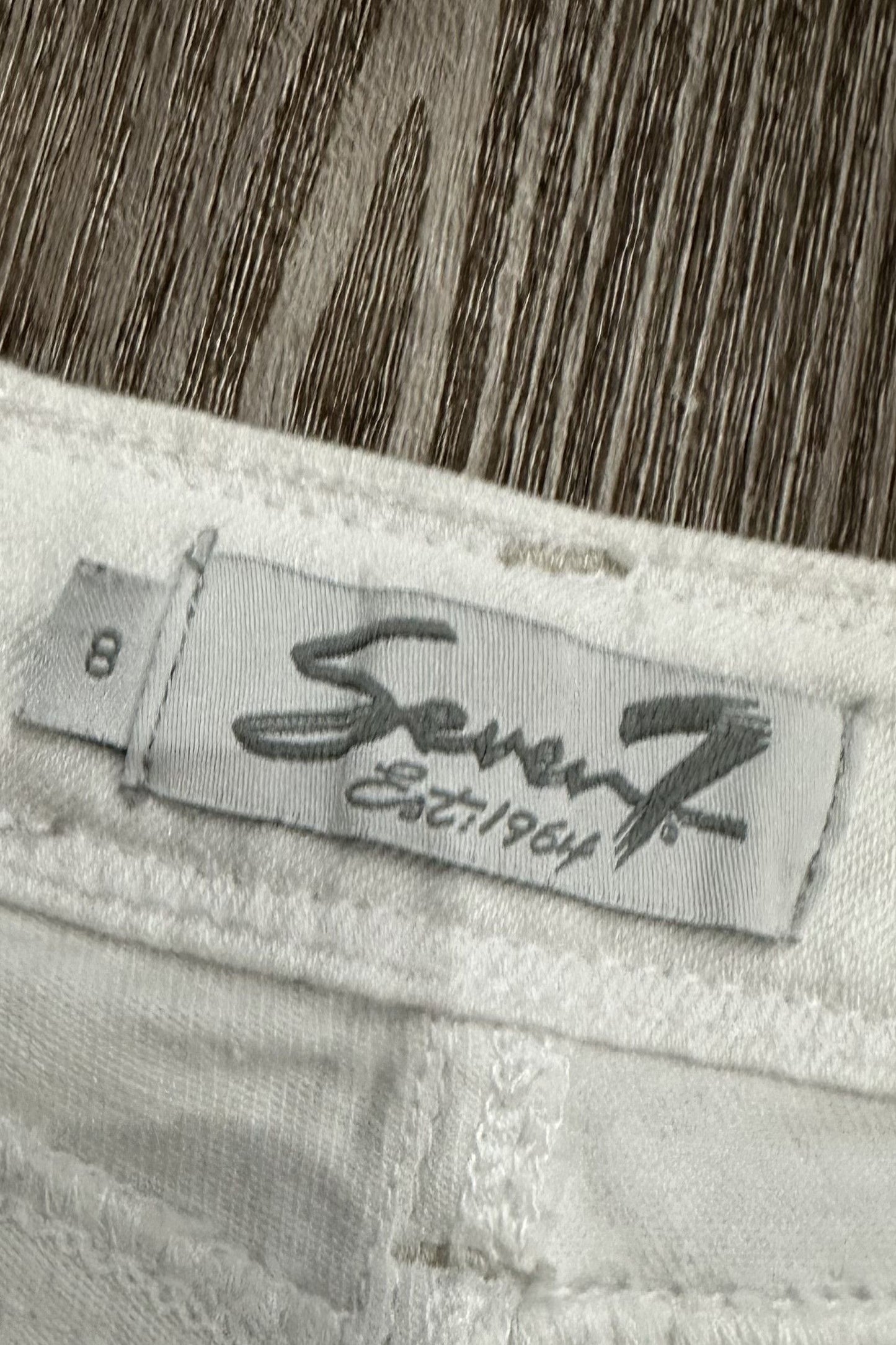Vintage Seven7 Embroidered Mini Skirt White