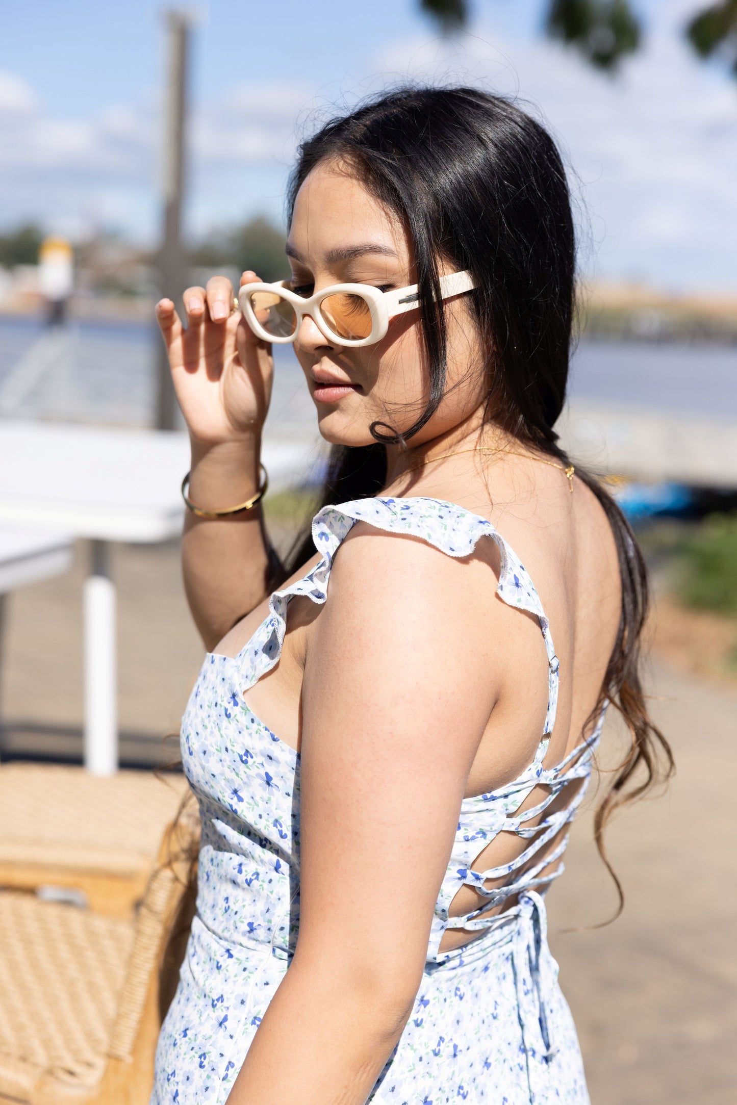 Ally Mini Dress Floral Blue