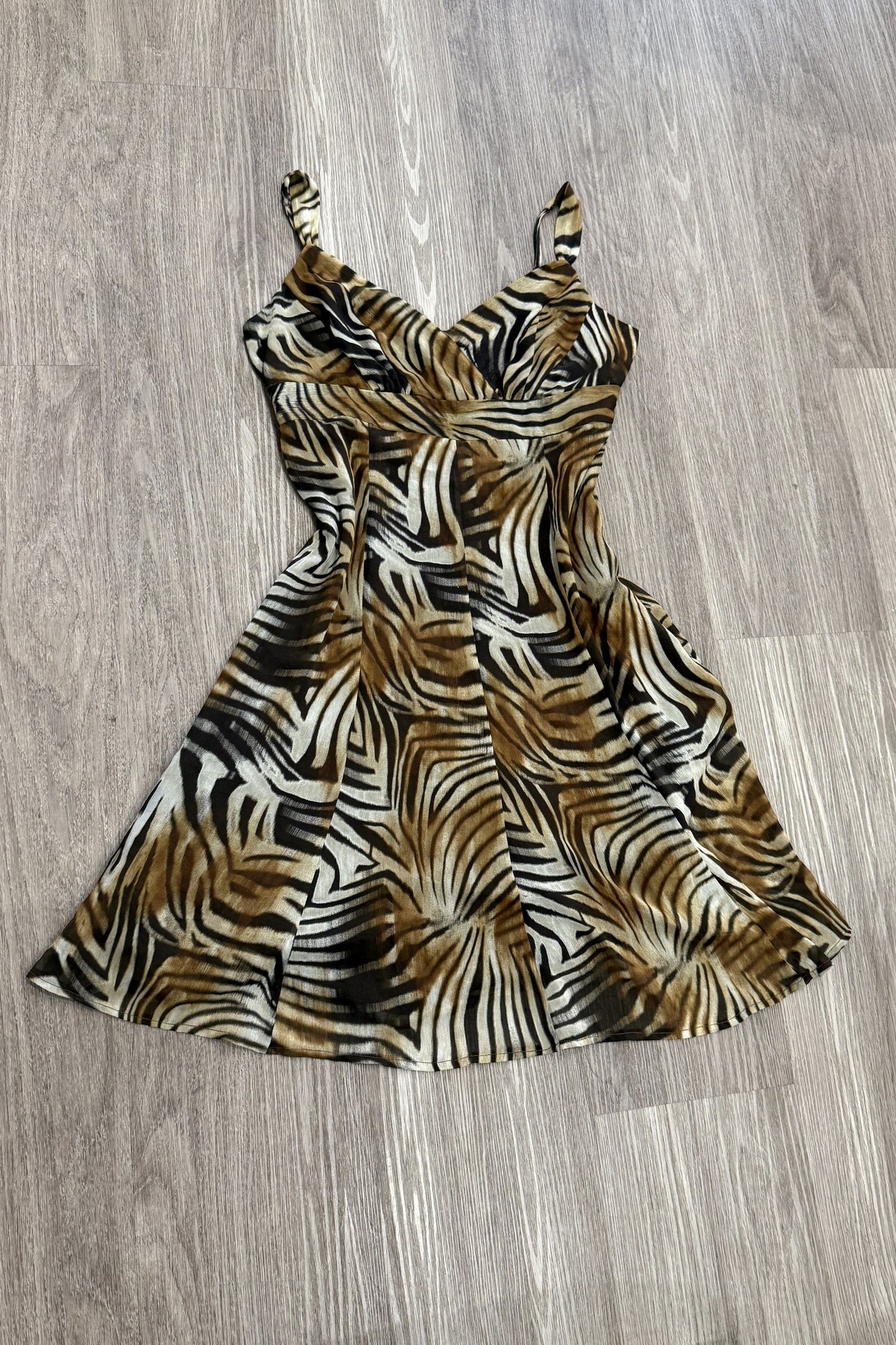 Vintage Per Una Tiger Print Midi Dress